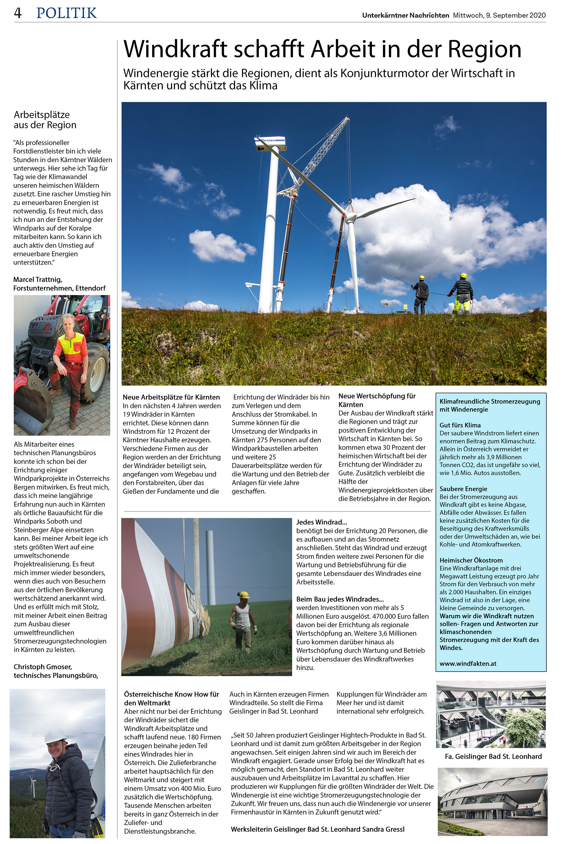 Windparkprojektes Stubalpe