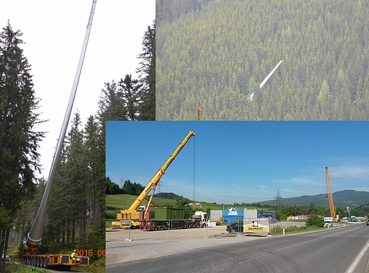 Symbolbild zum Artikel: Montagearbeiten für den Windpark Pretul haben begonnen