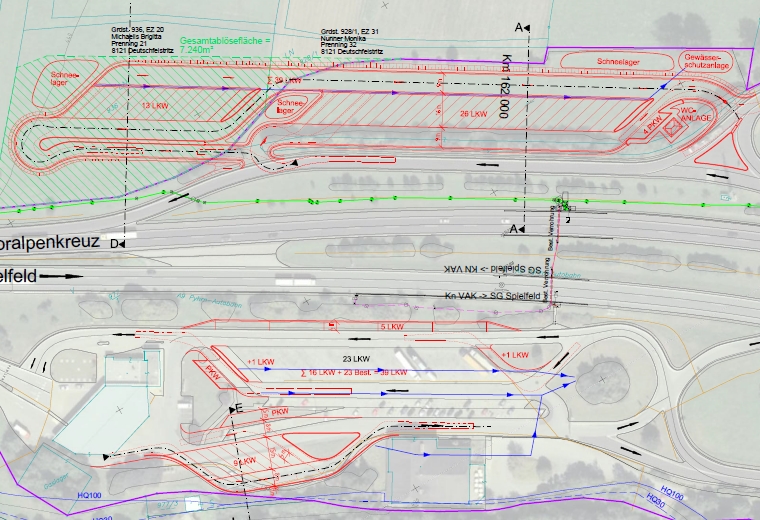 Vorschaubild für A09 Pyhrn Autobahn, Machbarkeitsstudie Raststationerweiterung Kammern & Deutschfeistritz / Rastplatz-Standortsuche Kammern bis Graz