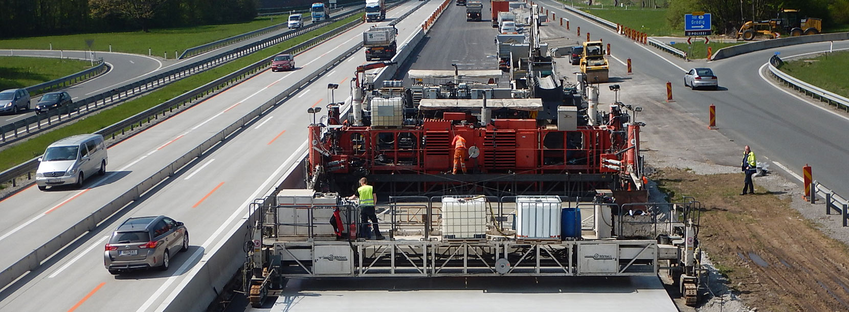 Straßenbau Betondeckenerneuerung Salzburg Süd